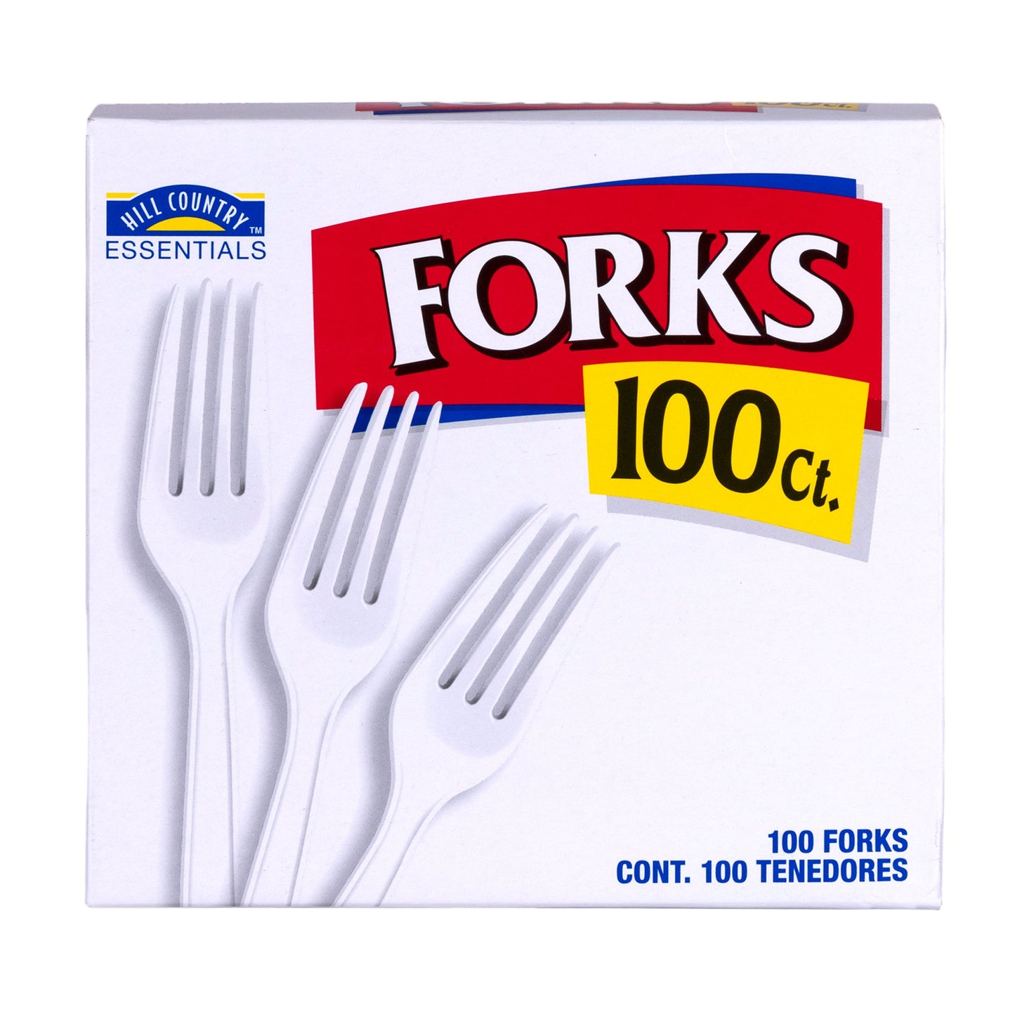Hill Country Essentials Plastic Forks - White