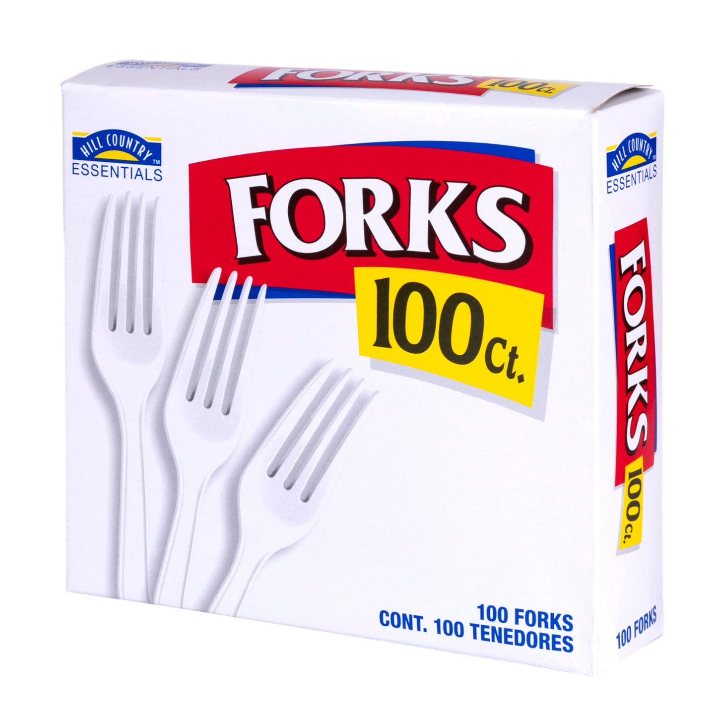 Hill Country Essentials Plastic Forks - White