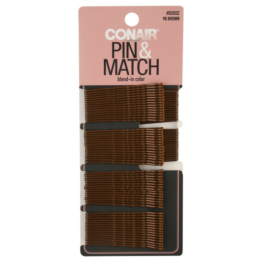 Conair Styling Essentials Secure Hold Brown Bobby Pins