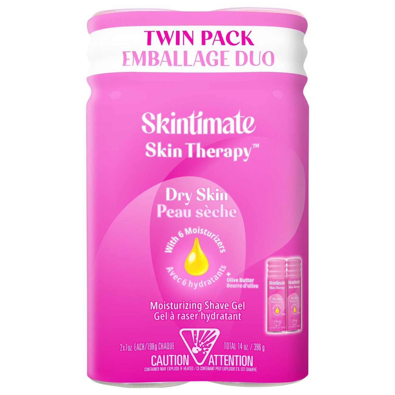 Skintimate Skin Therapy Dry Skin Shave Gel - Twin Pack