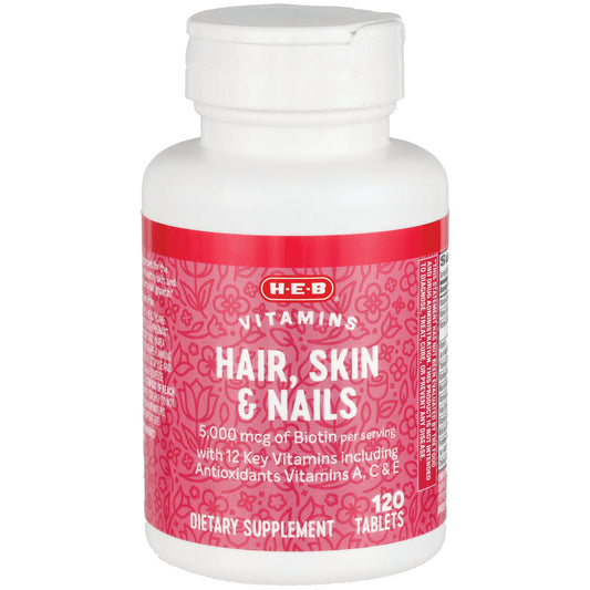 H-E-B Vitamins Hair Skin & Nails Tablets