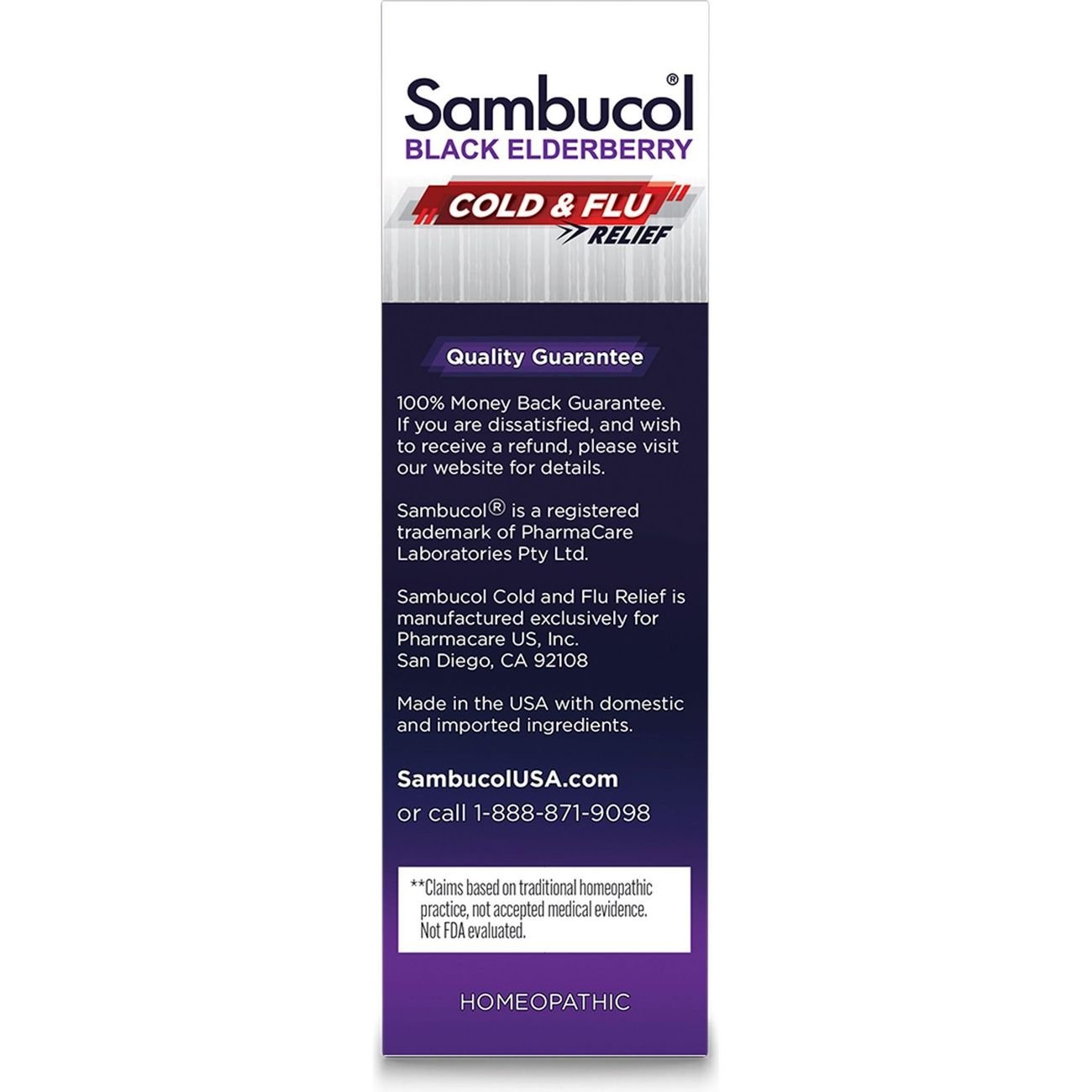 Sambucol Black Elderberry Homeopathic Cold & Flu Relief Quick Dissolve Tablets