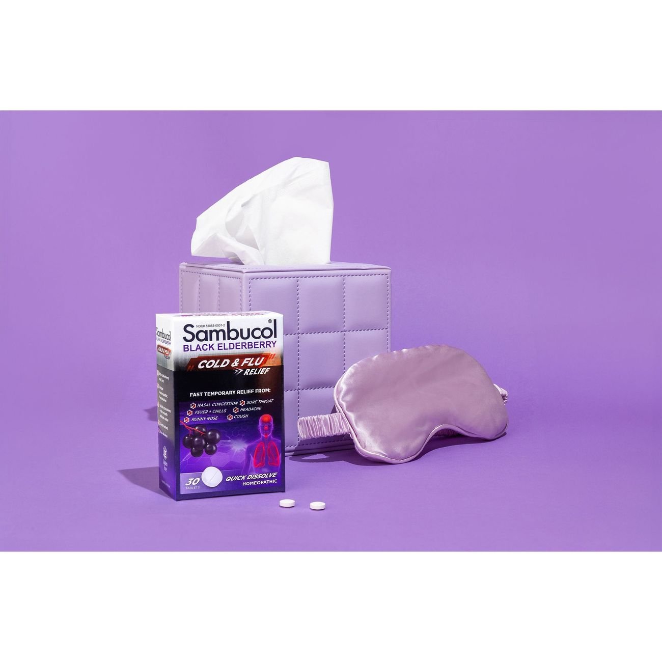 Sambucol Black Elderberry Homeopathic Cold & Flu Relief Quick Dissolve Tablets