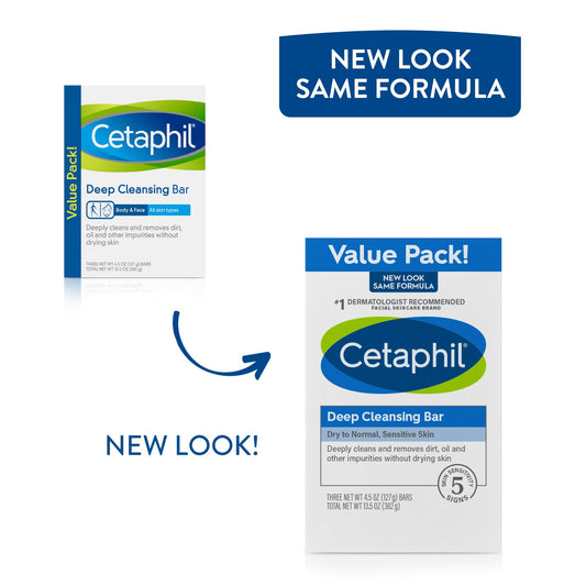 Cetaphil Deep Cleansing Bar 3 pk