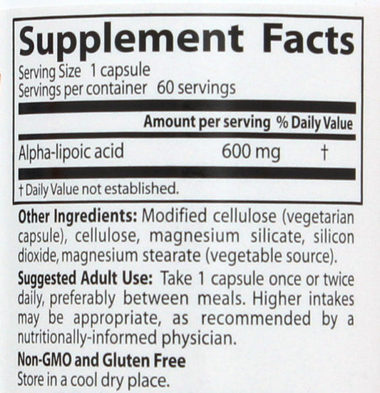 Doctor's Best Alpha-Lipoic Acid 600mg