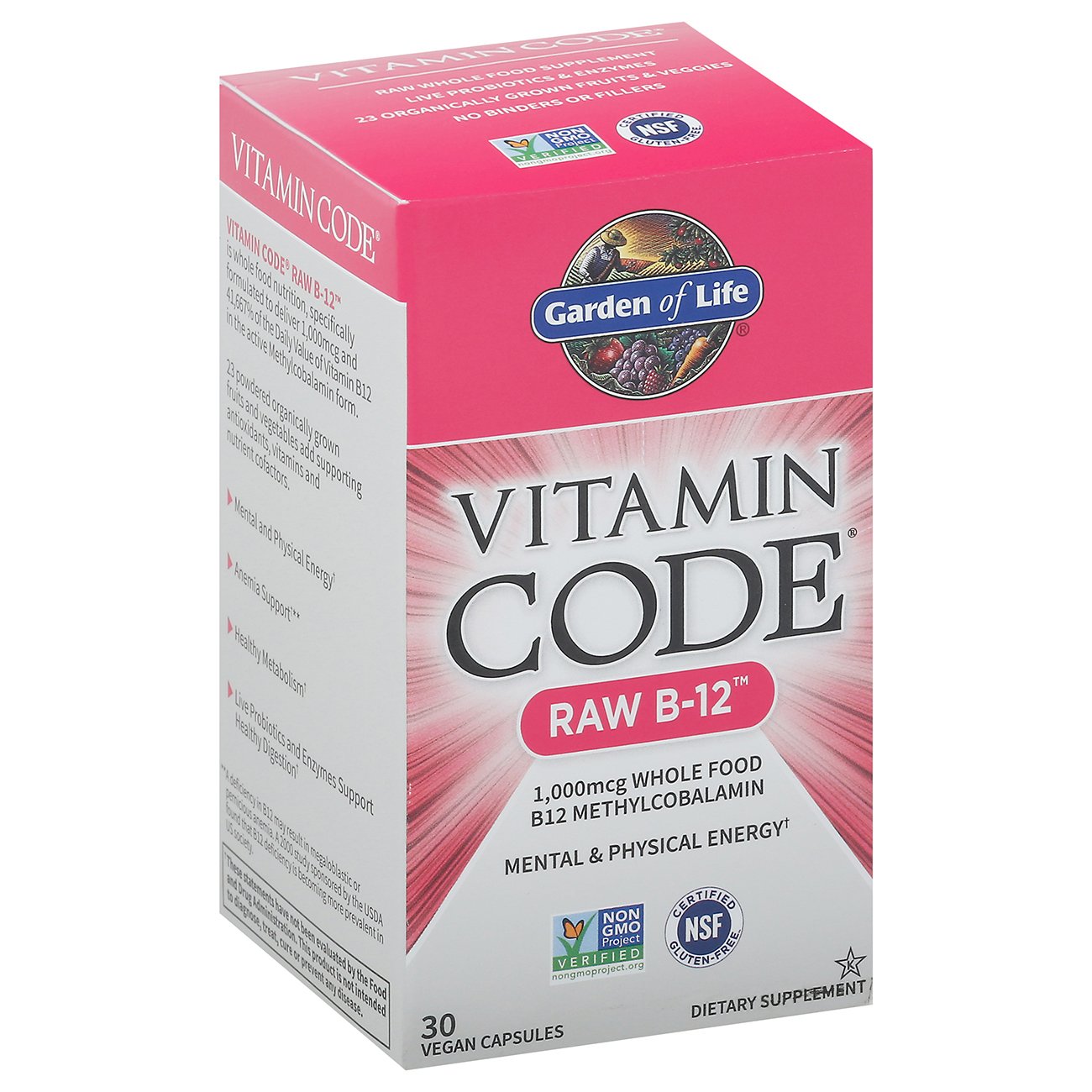 Garden of Life Vitamin Code Raw B-12 Capsules