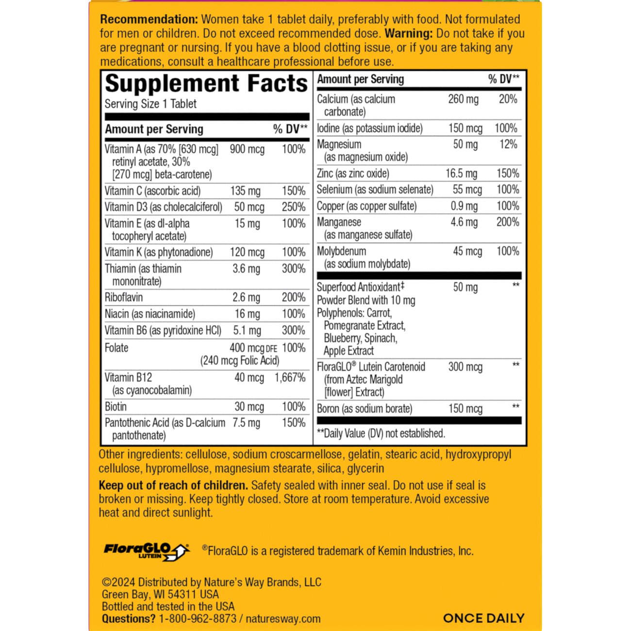 Nature's Way Alive! Women's 50+ Complete Daily Multivitamin Tablets