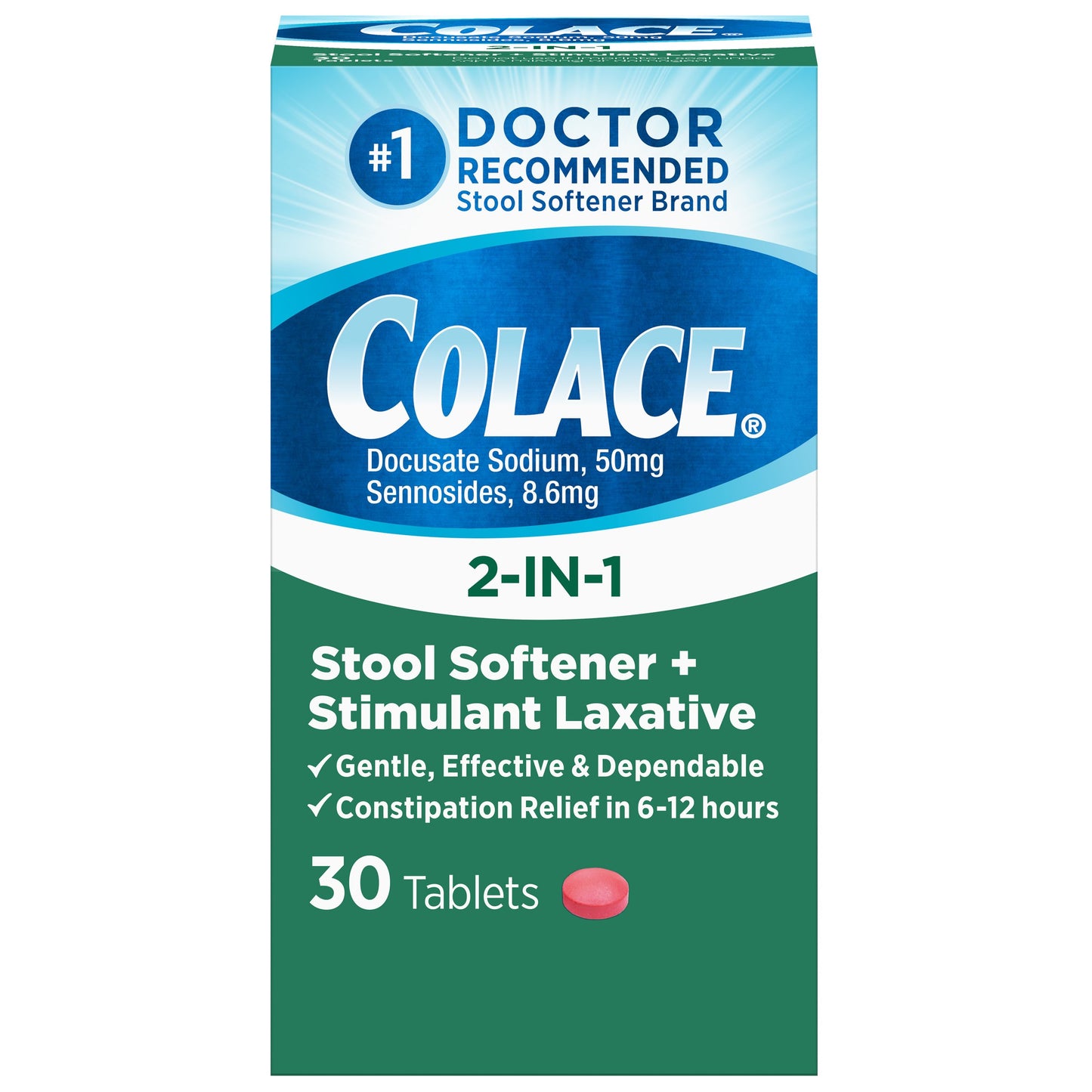 Colace Stool Softener + Laxative Tablets