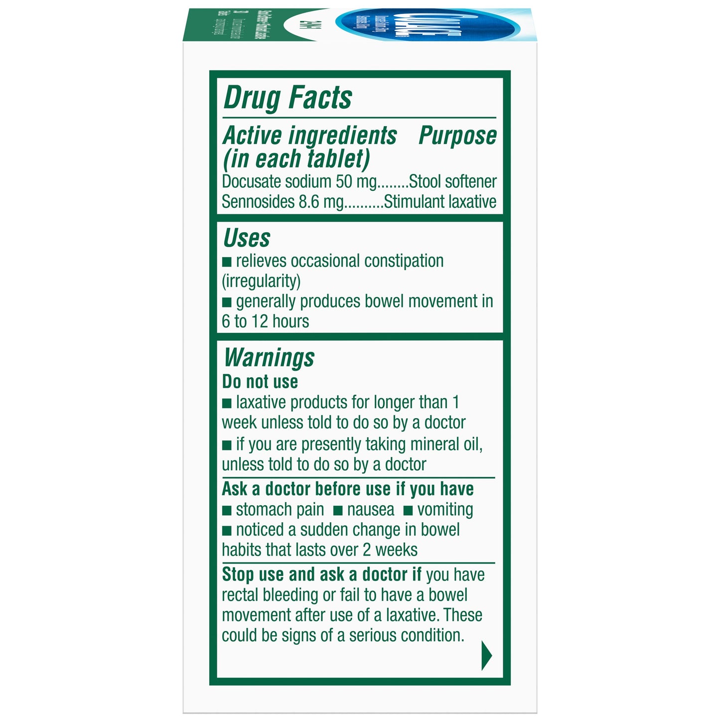 Colace Stool Softener + Laxative Tablets