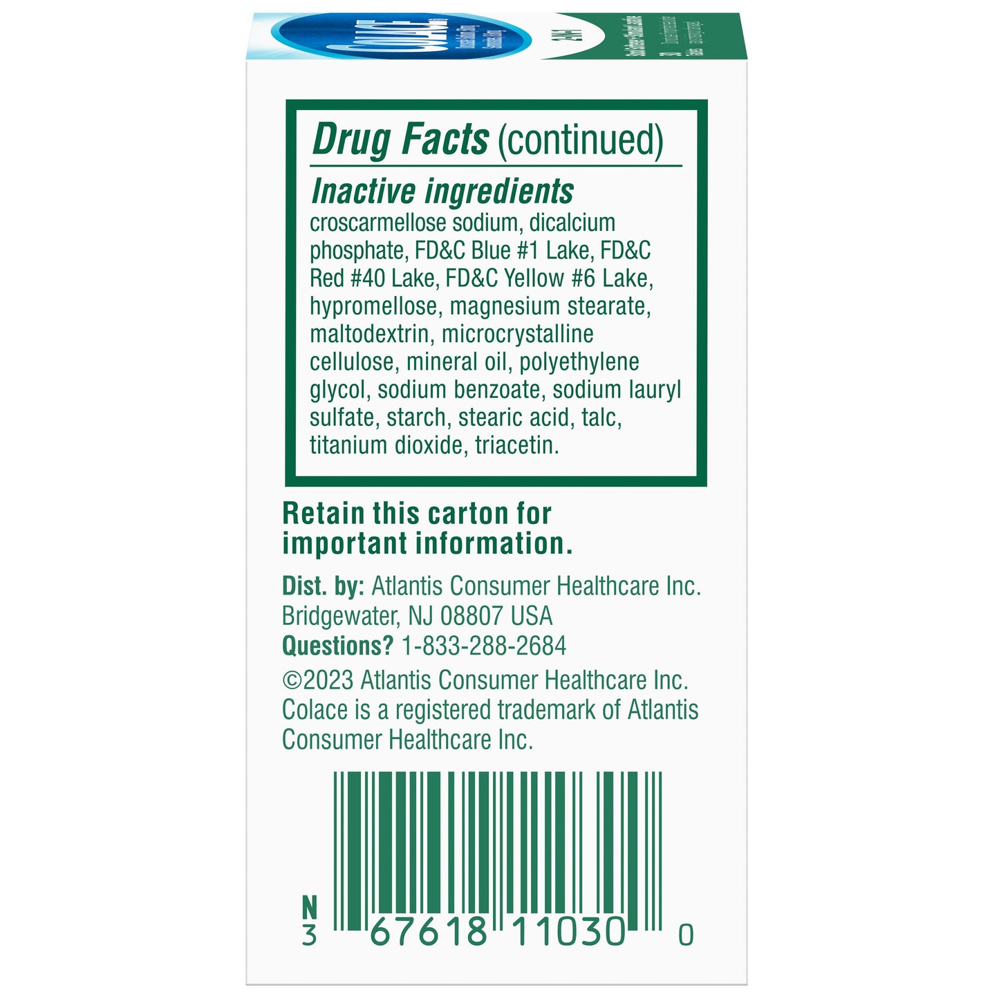 Colace Stool Softener + Laxative Tablets