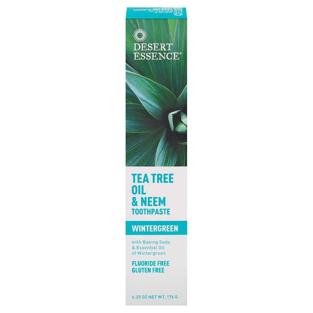 Desert Essence Tea Tree Oil & Neem Toothpaste - Wintergreen