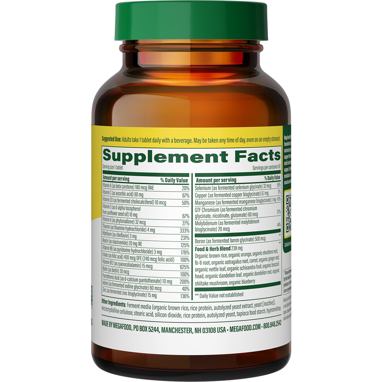 MegaFood Mens One Daily Multivitamin