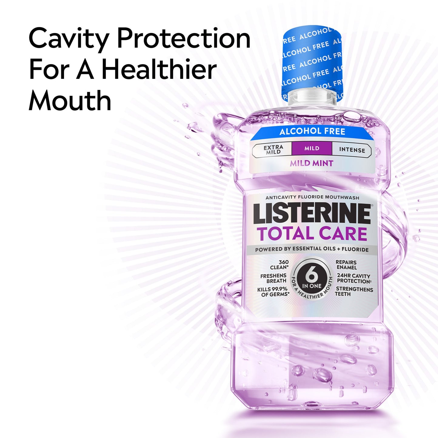 Listerine Total Care Zero Alcohol Anticavity Mouthwash - Fresh Mint