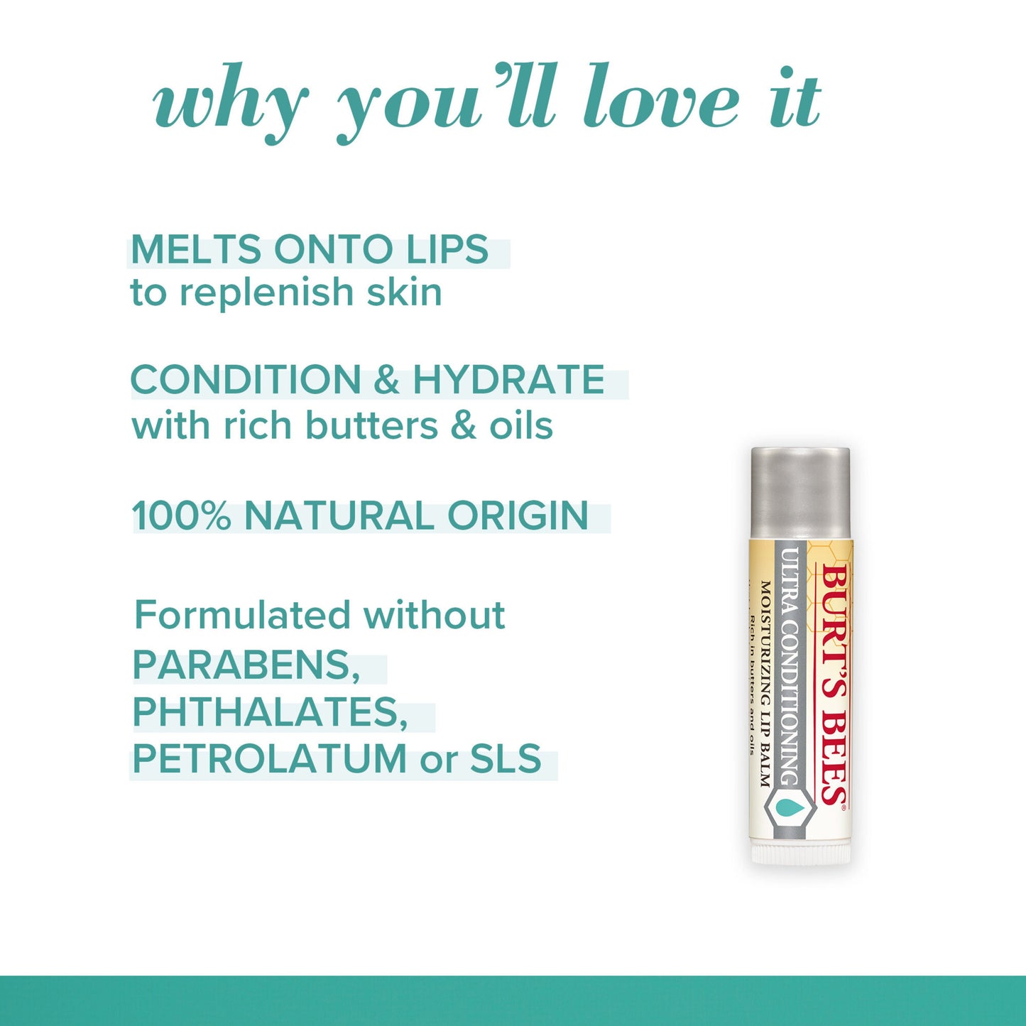 Burt's Bees Moisturizing Lip Balm - Ultra Conditioning