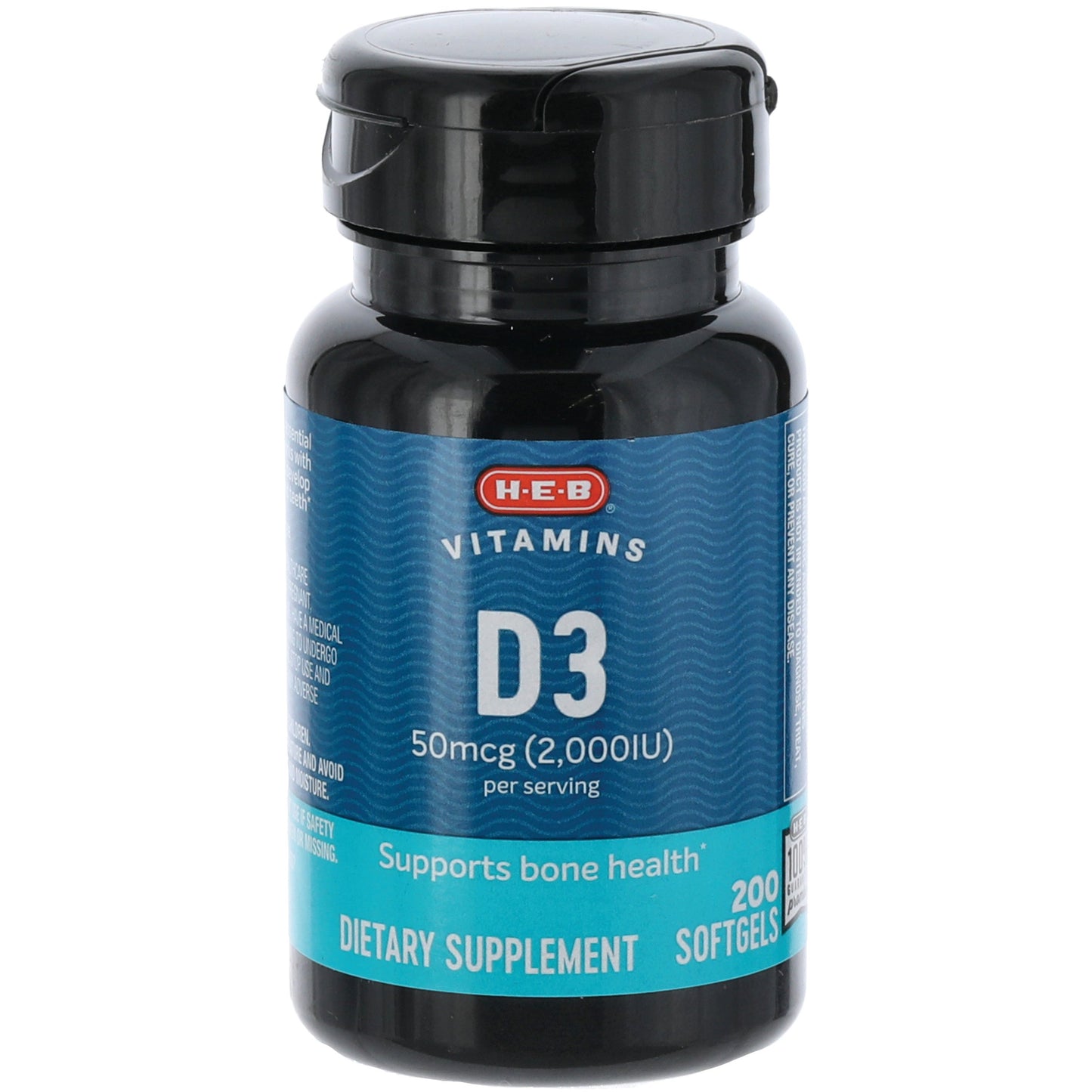 H-E-B Vitamins D3 50 mcg (2,000 IU) Softgels
