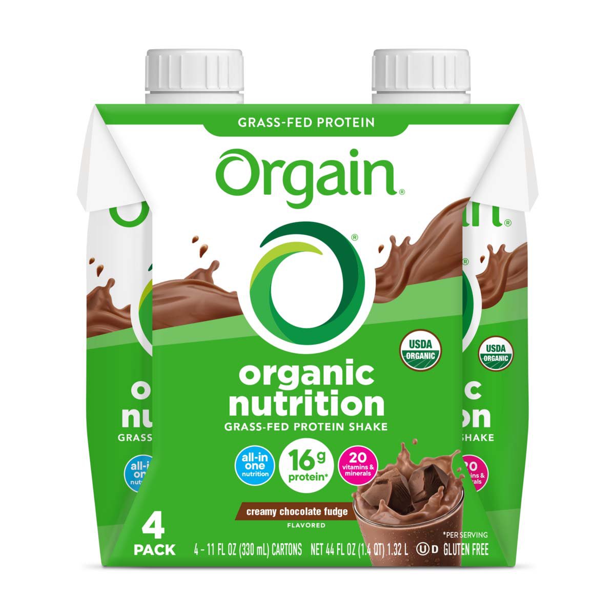 Orgain Organic Nutrition All-in-One Chocolate Shake 4 pk