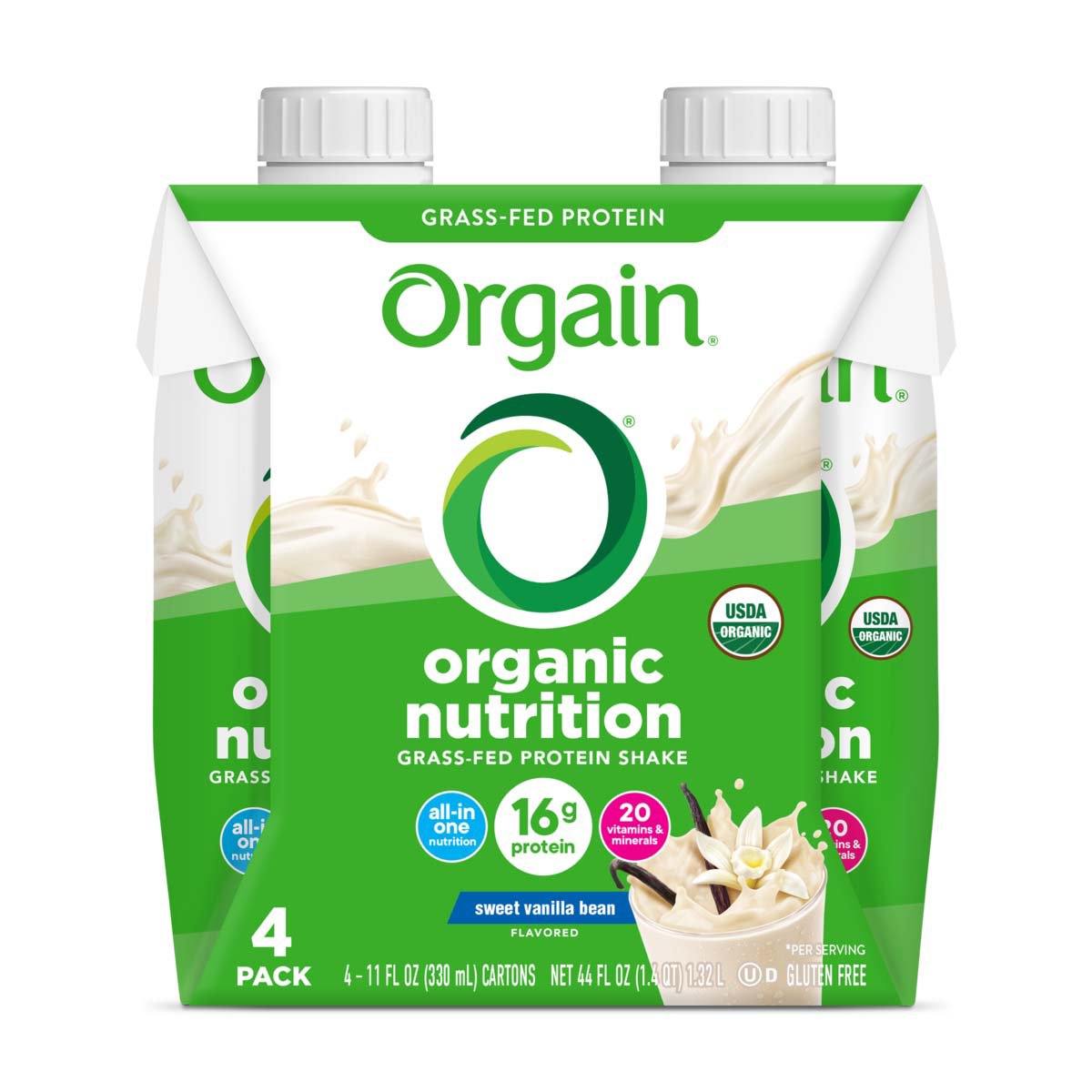 Orgain Organic Nutrition All-in-One Vanilla Shake 4 pk