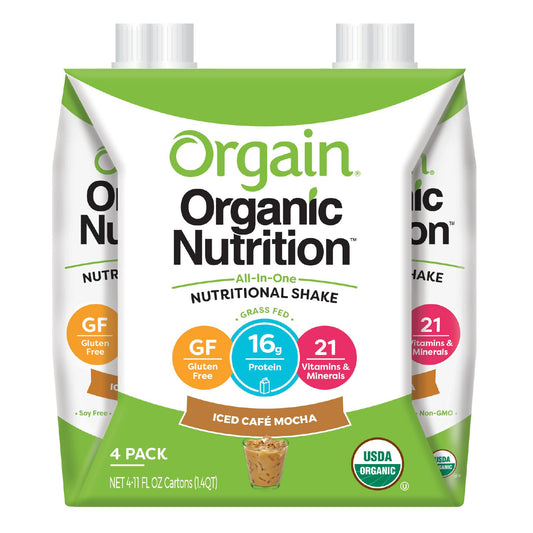 Orgain Organic Nutrition All-in-One Iced Café Mocha Shake 4 pk