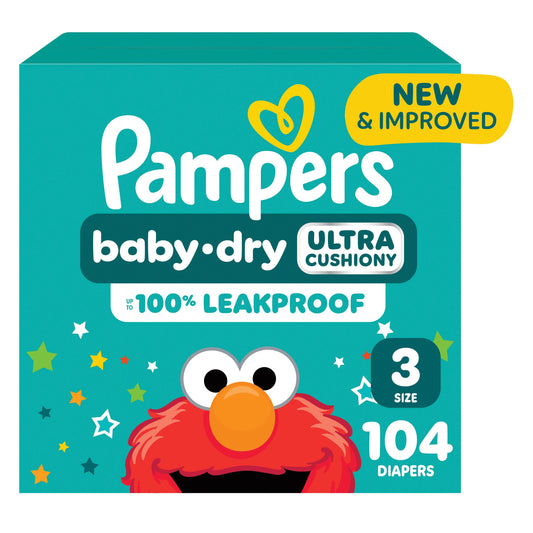 Pampers Baby Dry Ultra Cushiony Diapers - Size 3 (13-26 lbs)