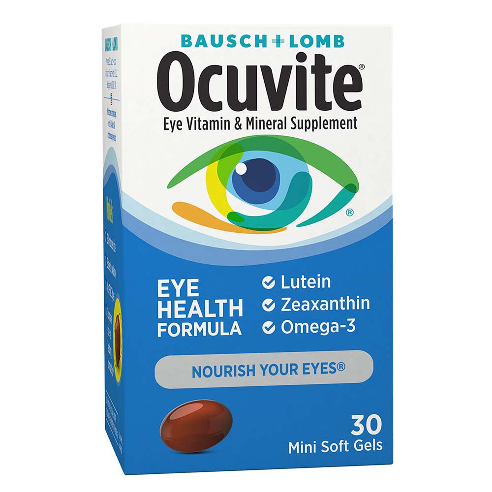 Bausch & Lomb Ocuvite Eye Vitamin and Mineral Supplement Eye Health Formula Softgels