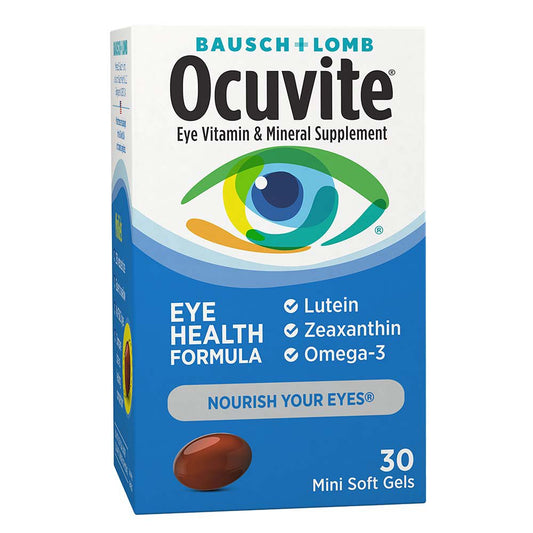 Bausch & Lomb Ocuvite Eye Vitamin and Mineral Supplement Eye Health Formula Softgels