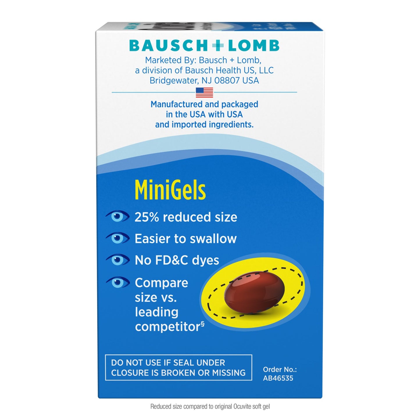 Bausch & Lomb Ocuvite Eye Vitamin and Mineral Supplement Eye Health Formula Softgels
