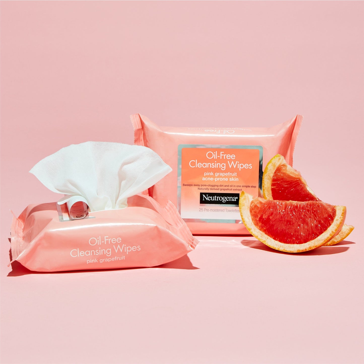Neutrogena Oil-Free Facial Cleansing Wipes - Pink Grapefruit