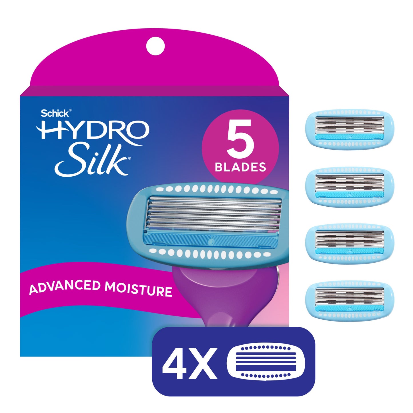 Schick Hydro Silk Schick Hydro Silk Moisture Razor Blade Refills, 5-Blade Mositurizing Razors for Women