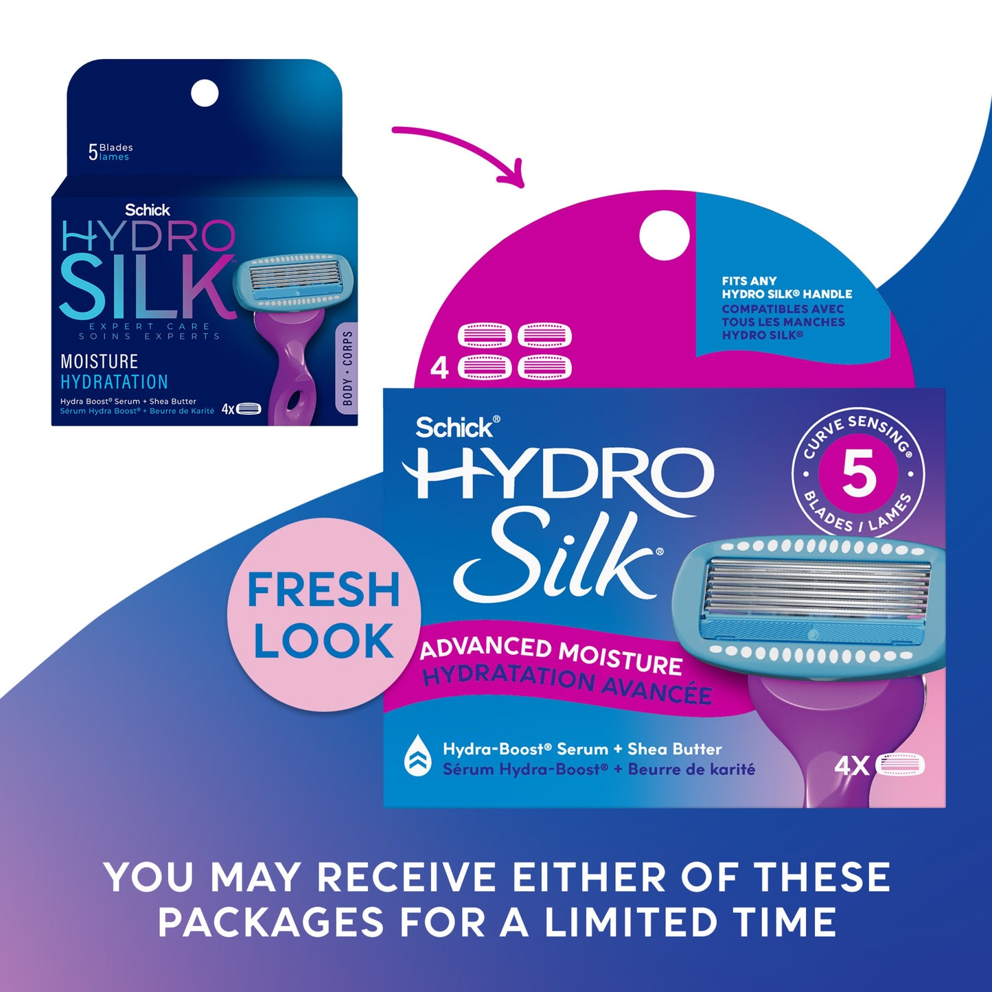 Schick Hydro Silk Schick Hydro Silk Moisture Razor Blade Refills, 5-Blade Mositurizing Razors for Women