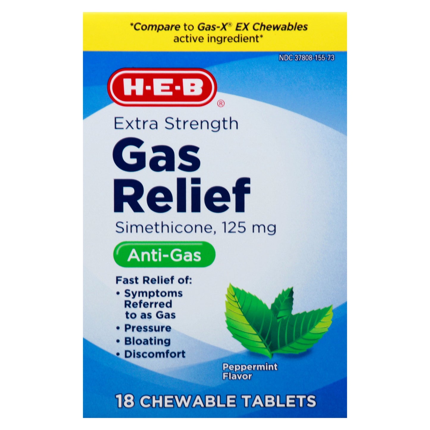 H-E-B Extra Strength Gas Relief Peppermint Chewable Tablets