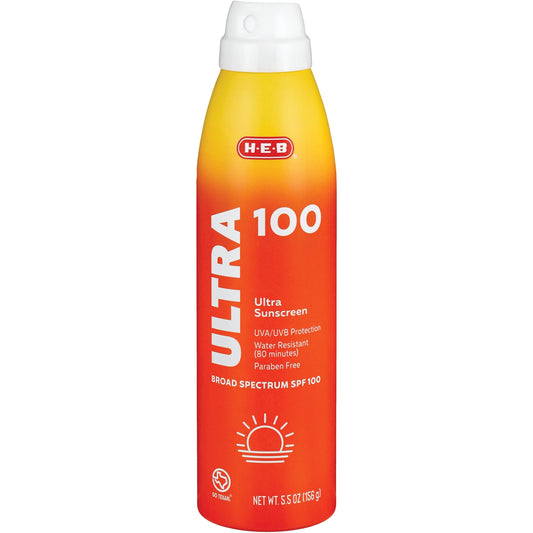 H-E-B Ultra Broad Spectrum Sunscreen Spray – SPF 100