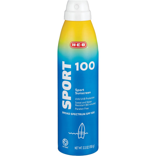 H-E-B Sport Broad Spectrum Sunscreen Spray – SPF 100