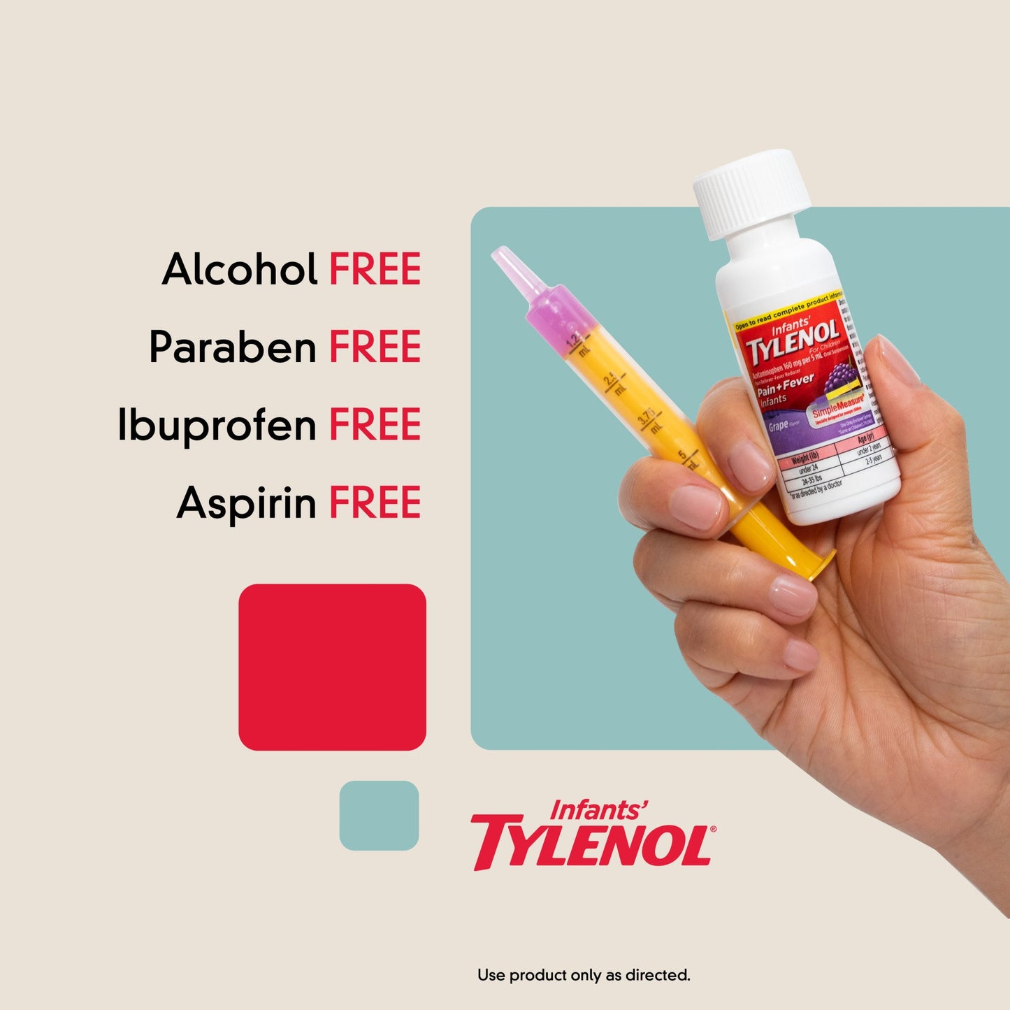 Tylenol Infants' Pain & Fever Relief Oral Suspension - Grape