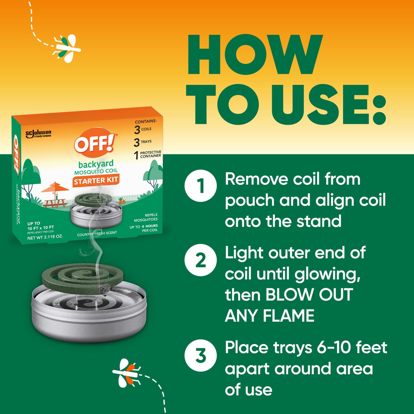 OFF! Backyard Mosquito Repellent Coil - Country Fresh