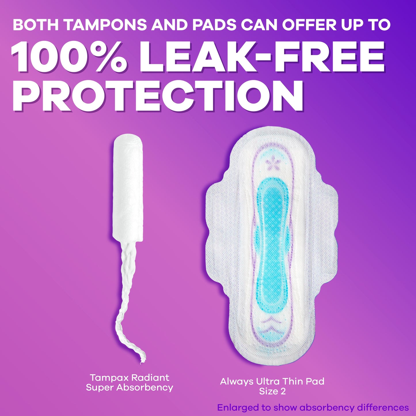 Tampax Radiant Tampons Super Absorbency, Unscented