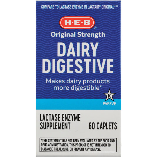 H-E-B Original Strength Dairy Digestive Caplets