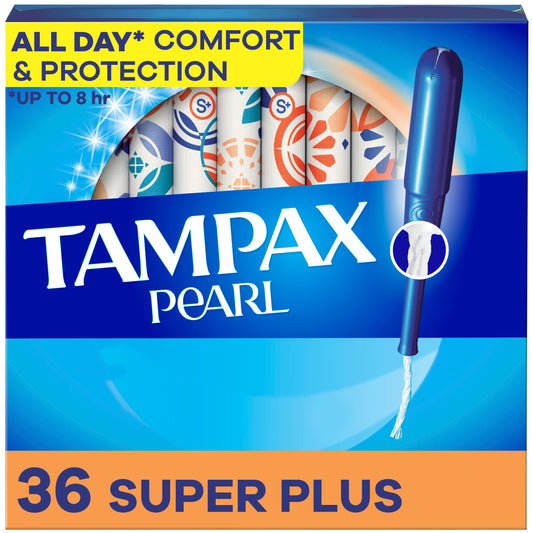 Tampax Pearl Tampons Super Plus Absorbency, Unscented