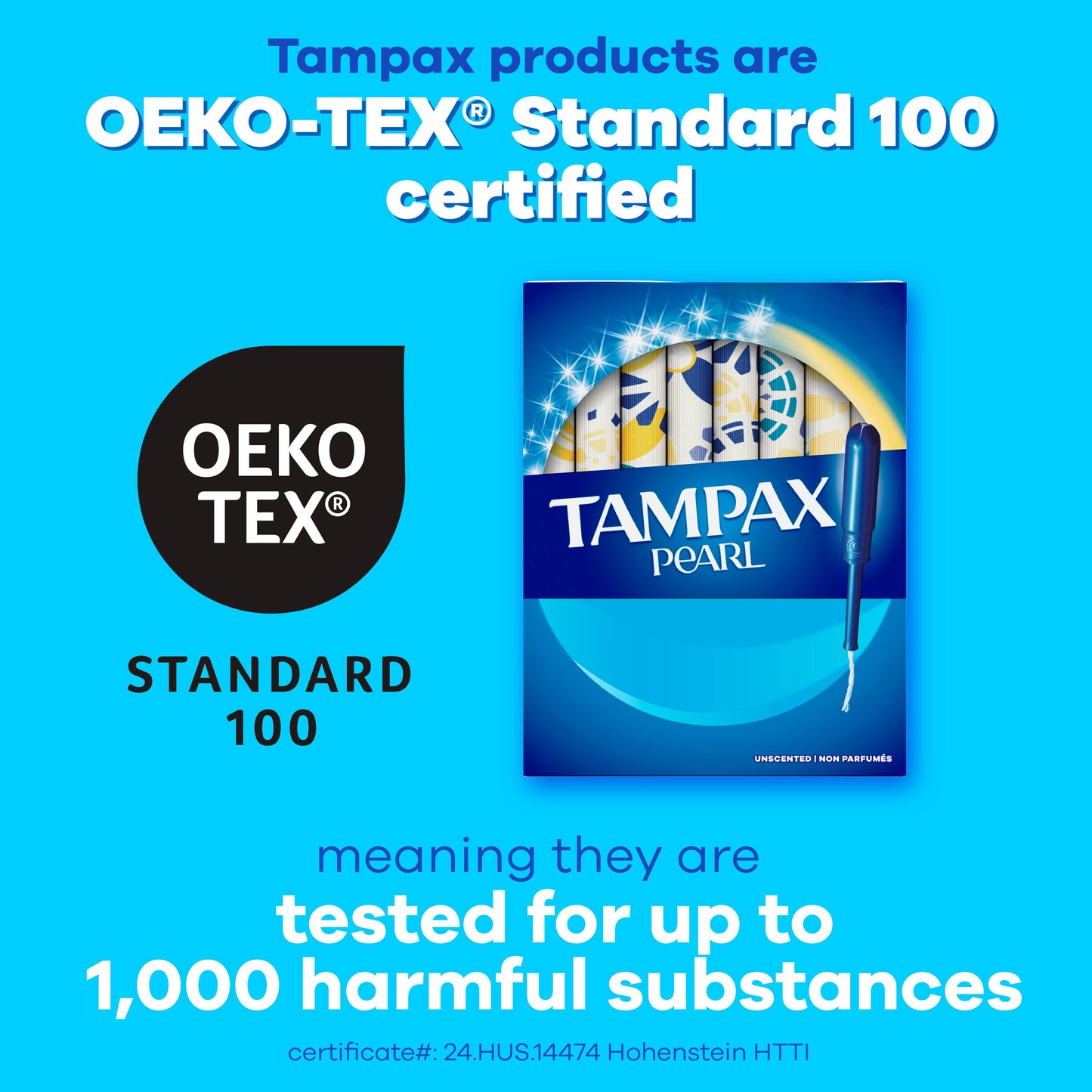 Tampax Pearl Tampons Super Plus Absorbency, Unscented