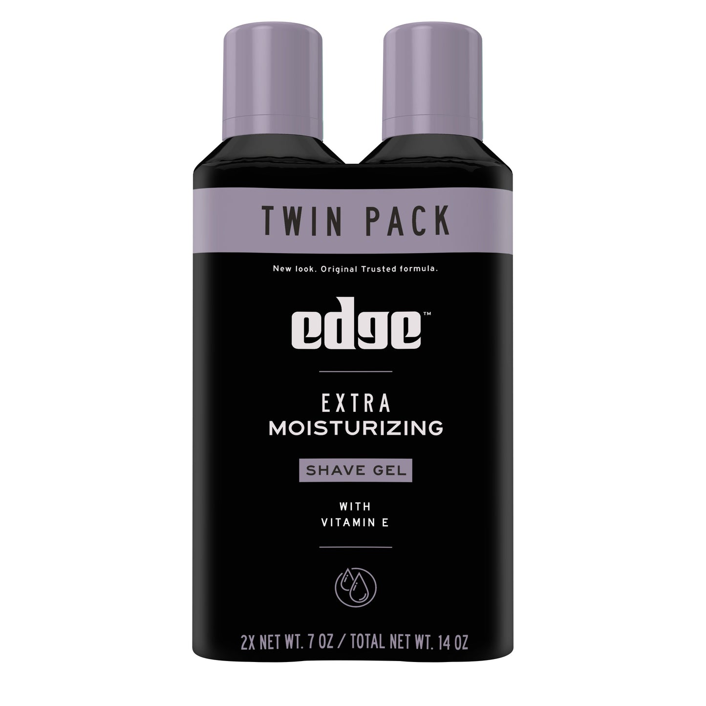 Edge Extra Moisturizing Shave Gel With Vitamin E, Twin Pack