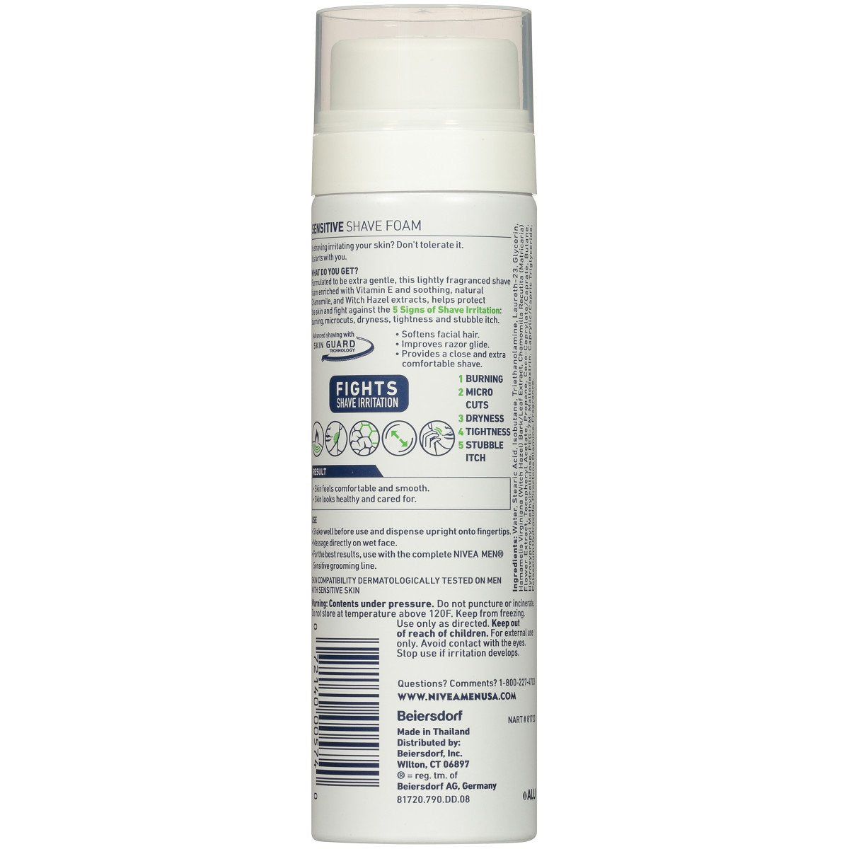 NIVEA Men Sensitive Shaving Foam 7 oz. Aerosol Can