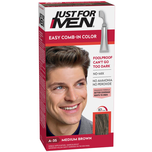 Just For Men Comb In Haircolor Medium Brown A-35