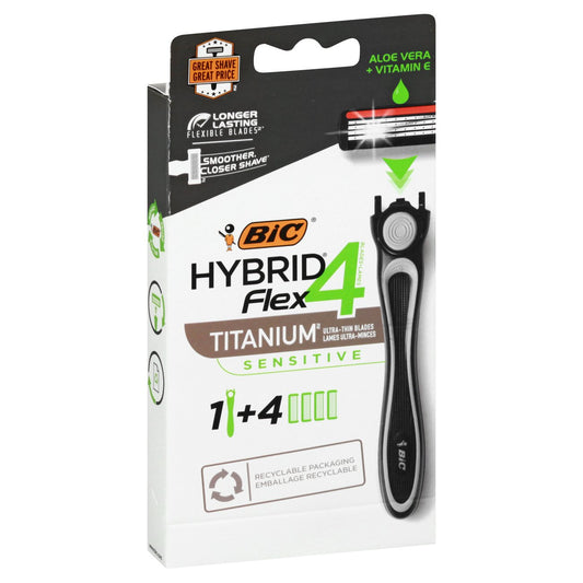 BIC Hybrid Flex 4 Titanium Blades Shavers