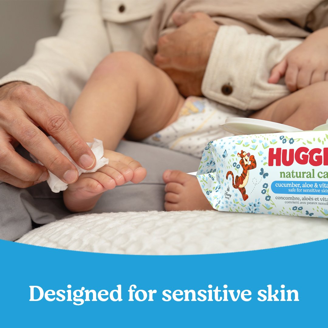 Huggies Baby Wipes - Cucumber, Aloe and Vitamin E Scented