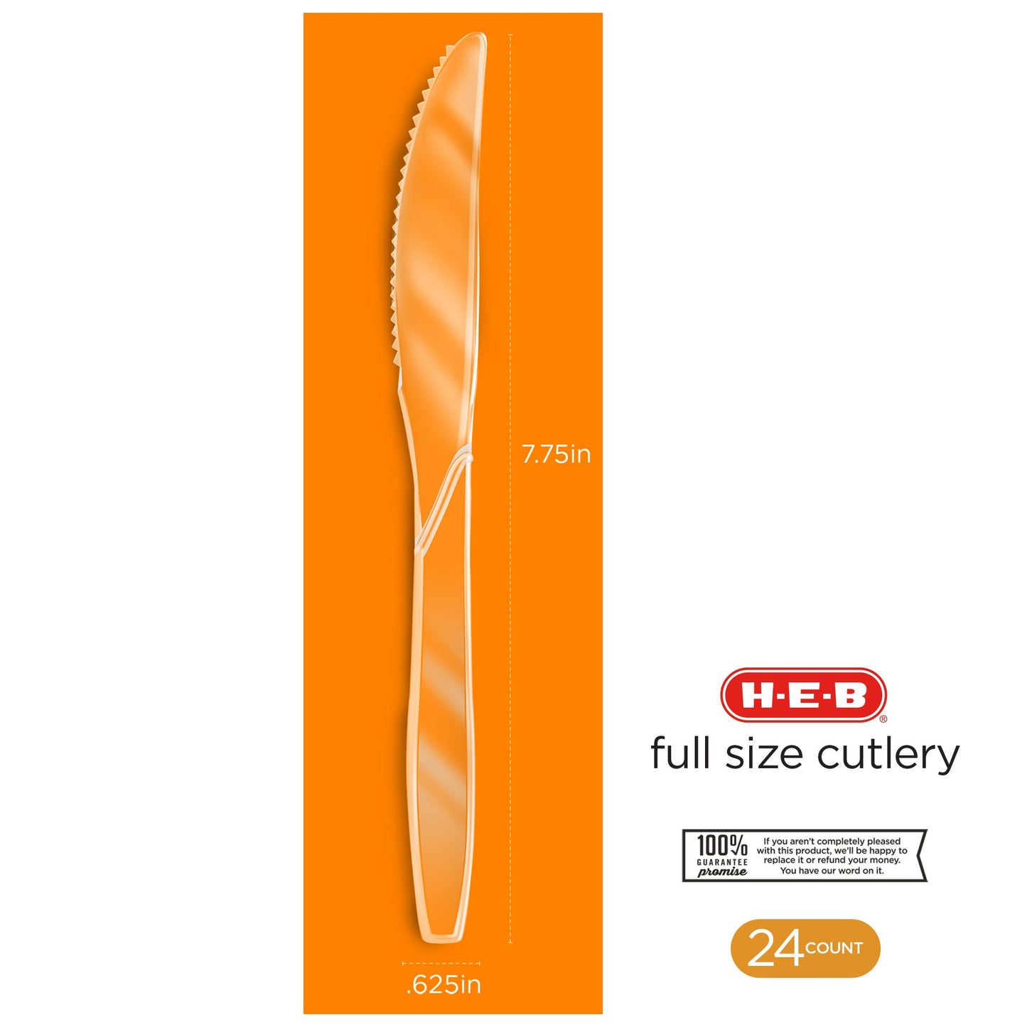 H-E-B Plastic Knives - Clear