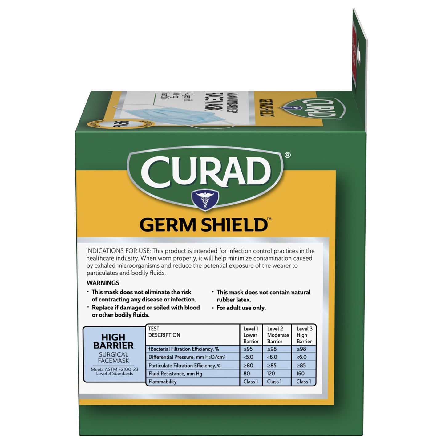 Curad Germ Shield Maximum Barrier Earloop Facemask