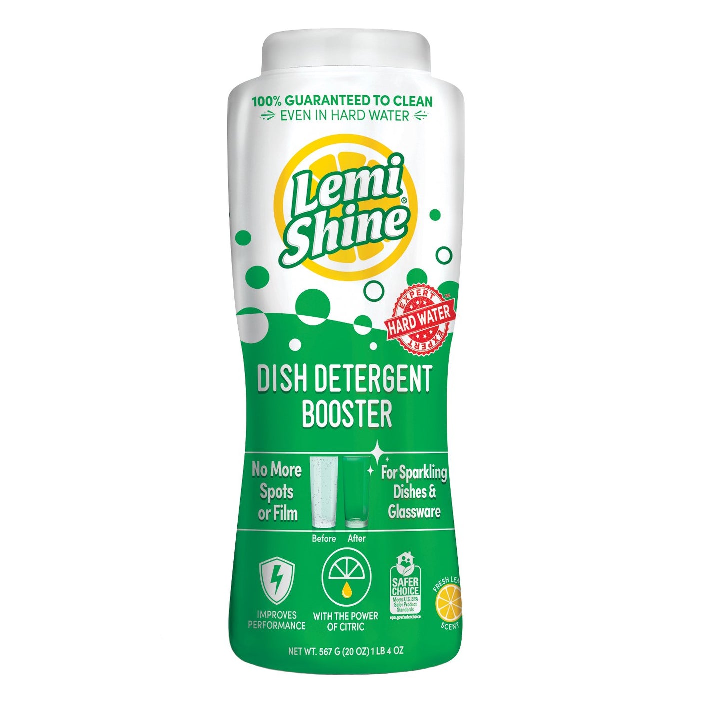 Lemi Shine Dish Detergent Booster Hard Water Stain Remover