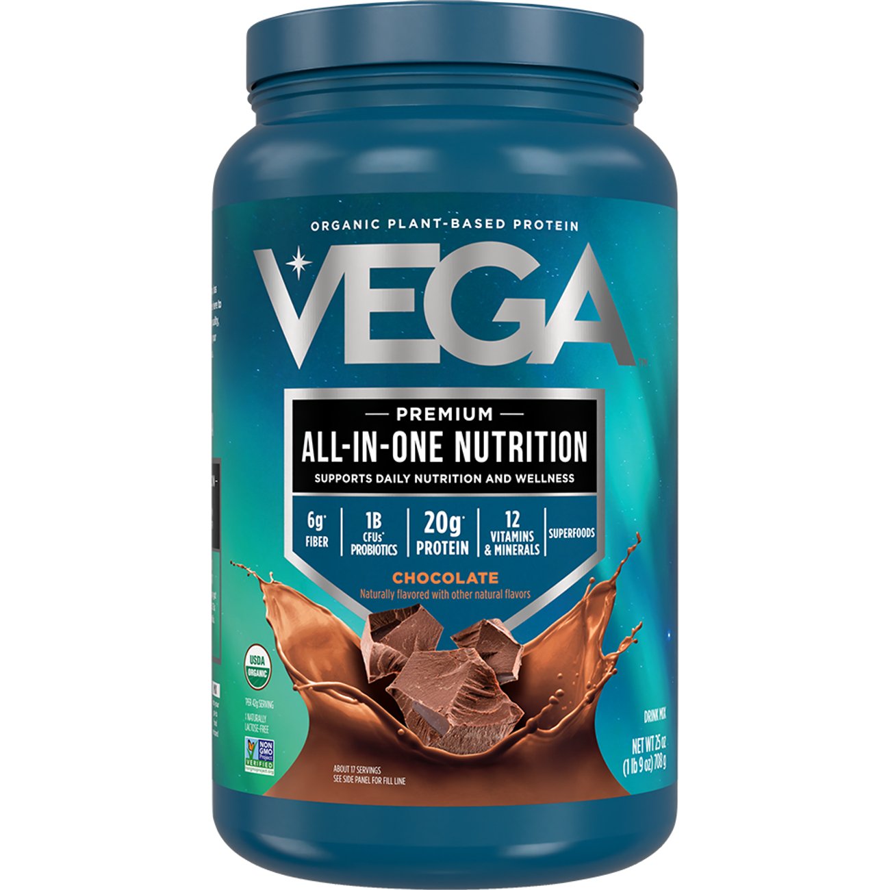 Vega Plant-Based All-in-One 20g Protein Shake Mix - Chocolate