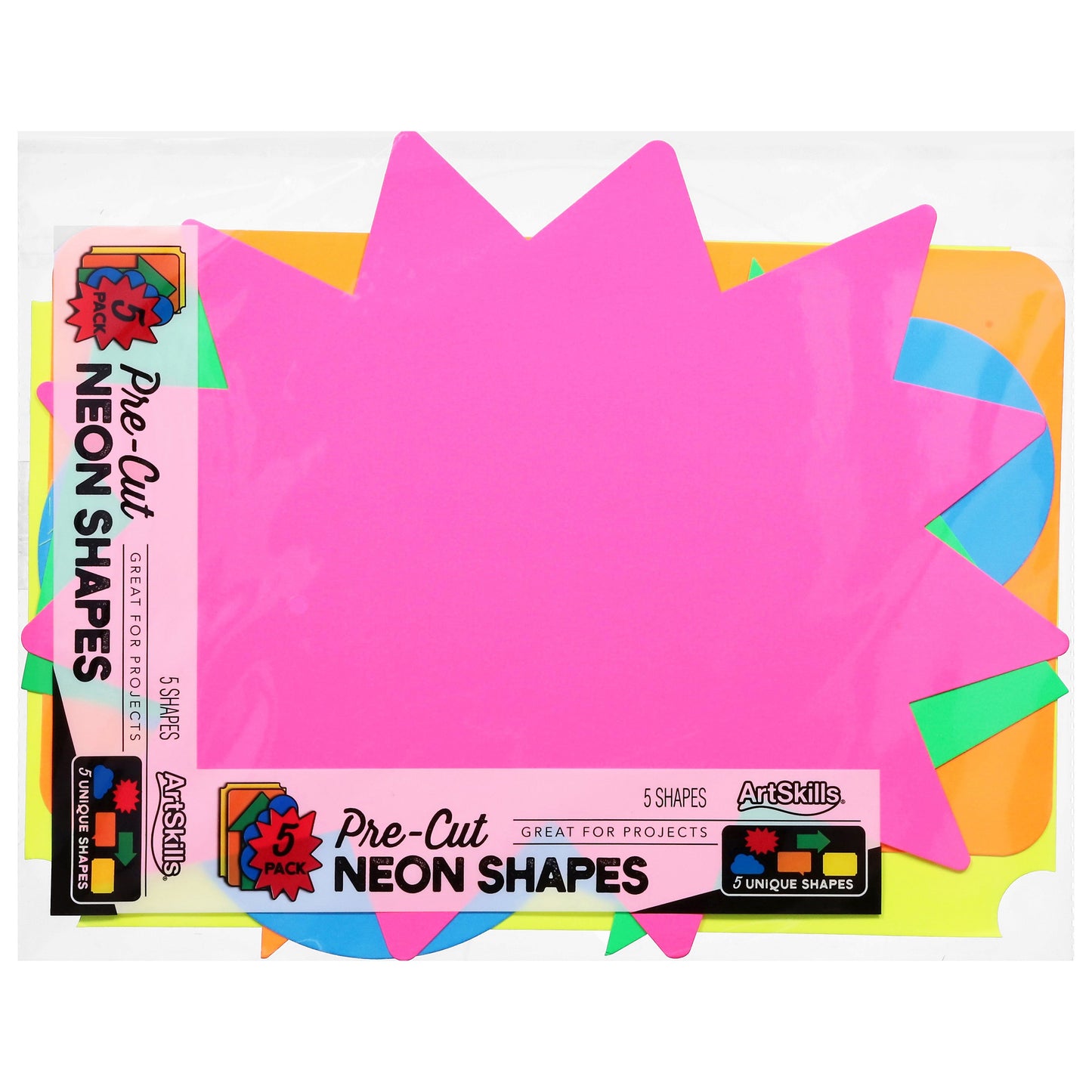 ArtSkills Pre-Cut Neon Shapes
