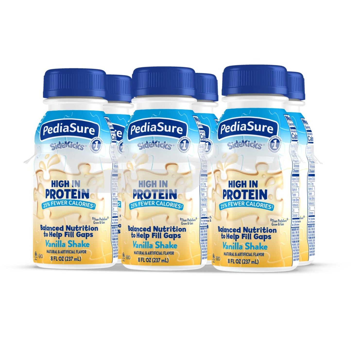 PediaSure SideKicks 10g Protein Nutrtional Shake for Kids - Vanilla, 8 oz Bottles