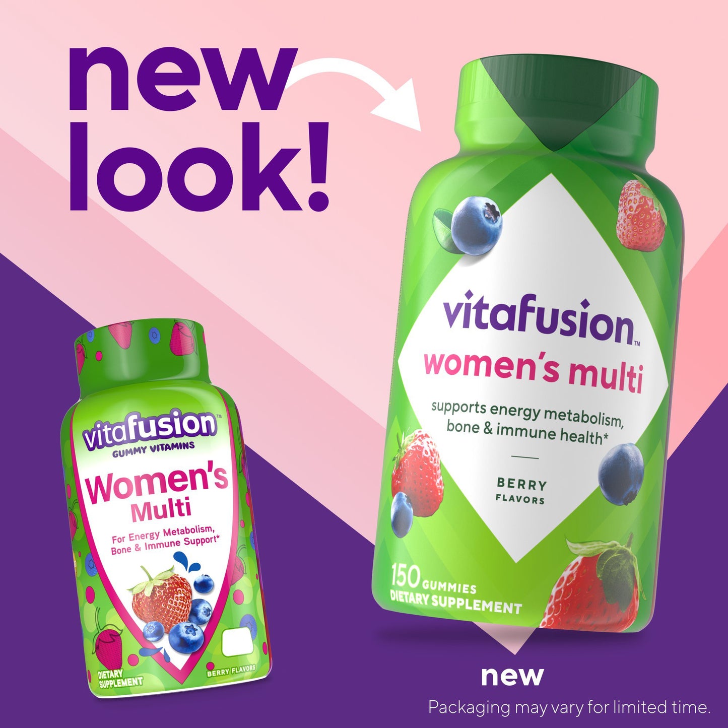 Vitafusion Women's Daily Multivitamin Formula Gummy Vitamins Mixed Berries